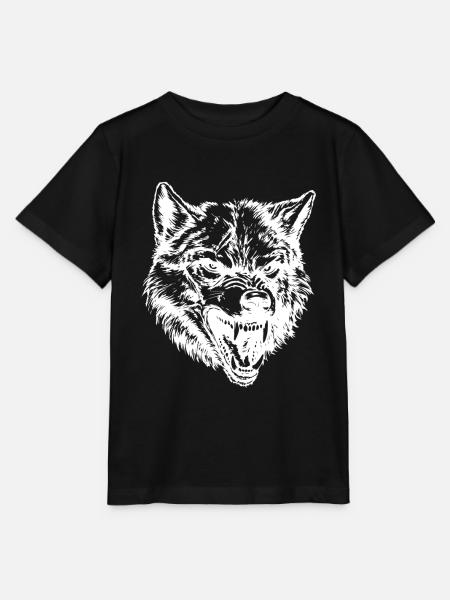 Wolf Tier - Stanley/Stella Kinder T-Shirt MINI CREATOR - Schwarz