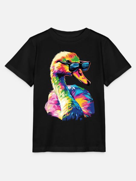 Schwan - Stanley/Stella Kinder T-Shirt MINI CREATOR  - Schwarz