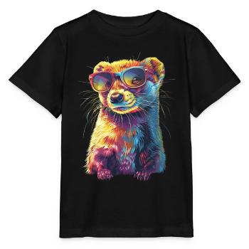 Wiesel - Stanley/Stella Kinder T-Shirt MINI CREATOR  - Schwarz - Vorne - Mikhail (115cm)