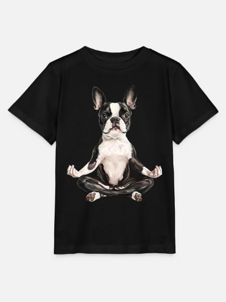 Boston Terrier - Stanley/Stella Kinder T-Shirt MINI CREATOR - Schwarz
