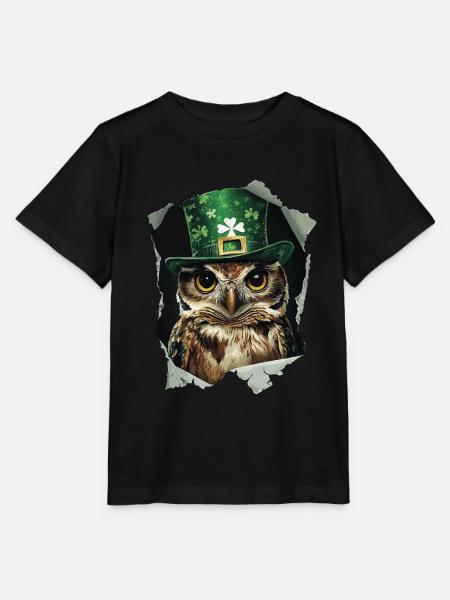 St. Patrick Eule - Stanley/Stella Kinder T-Shirt MINI CREATOR - Schwarz