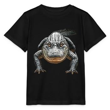 Alligator - Stanley/Stella Kinder T-Shirt MINI CREATOR  - Schwarz - Vorne - Mikhail (115cm)