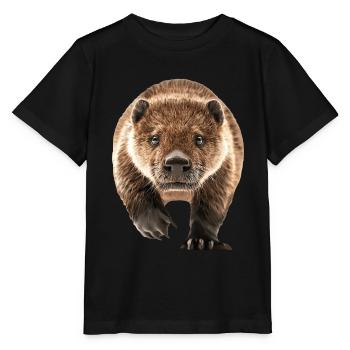 Biber - Stanley/Stella Kinder T-Shirt MINI CREATOR  - Schwarz - Vorne - Mikhail (115cm)