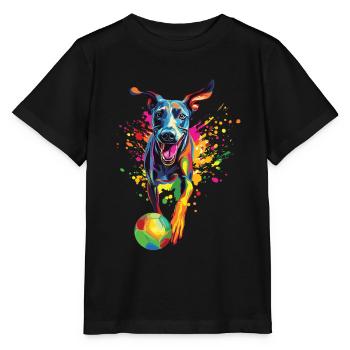 Windhund - Stanley/Stella Kinder T-Shirt MINI CREATOR  - Schwarz - Vorne - Mikhail (115cm)