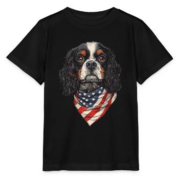 Cavalier King Charles - Stanley/Stella Kinder T-Shirt MINI CREATOR  - Schwarz - Vorne - Mikhail (115cm)