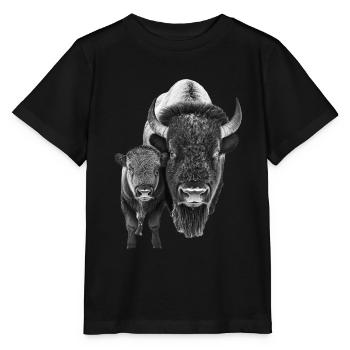 Bison - Stanley/Stella Kinder T-Shirt MINI CREATOR  - Schwarz - Vorne - Mikhail (115cm)