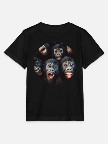 Gorilla - Stanley/Stella Kinder T-Shirt MINI CREATOR  - Schwarz