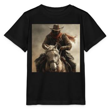 Cowboy - Stanley/Stella Kinder T-Shirt MINI CREATOR  - Schwarz - Vorne - Mikhail (115cm)