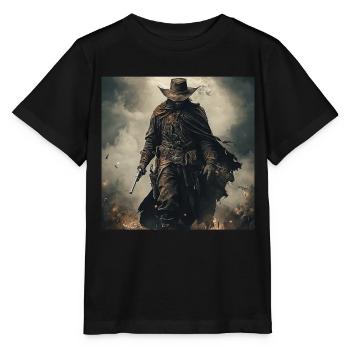 Cowboy - Stanley/Stella Kinder T-Shirt MINI CREATOR  - Schwarz - Vorne - Mikhail (115cm)