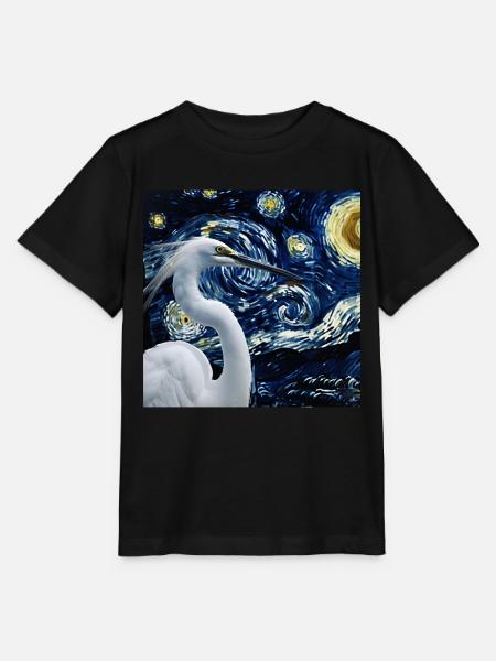 Reiher Vogel - Stanley/Stella Kinder T-Shirt MINI CREATOR - Schwarz