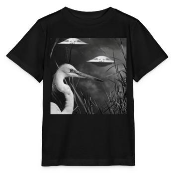 Reiher Vogel - Stanley/Stella Kinder T-Shirt MINI CREATOR  - Schwarz - Vorne - Mikhail (115cm)