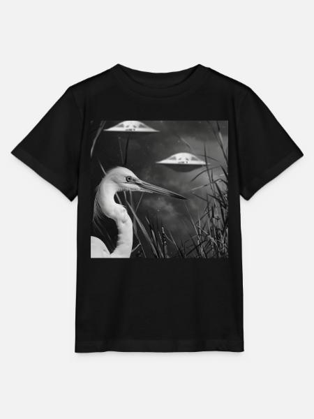 Reiher Vogel - Stanley/Stella Kinder T-Shirt MINI CREATOR - Schwarz