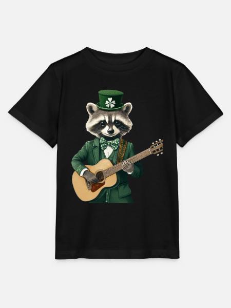 Waschbär - Stanley/Stella Kinder T-Shirt MINI CREATOR  - Schwarz