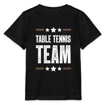 Table Tennis Team - Stanley/Stella Kinder T-Shirt MINI CREATOR  - Schwarz - Vorne - Mikhail (115cm)