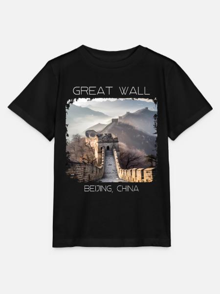 Große Mauer - Stanley/Stella Kinder T-Shirt MINI CREATOR  - Schwarz