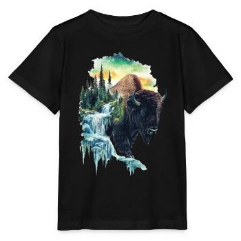 Bison - Stanley/Stella Kinder T-Shirt MINI CREATOR  - Schwarz - Vorne - Mikhail (115cm)