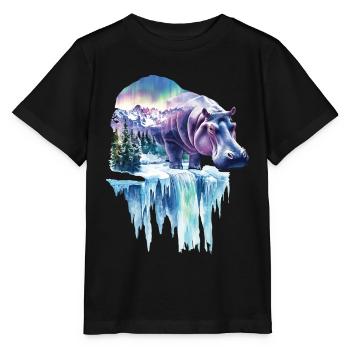 Nilpferd - Stanley/Stella Kinder T-Shirt MINI CREATOR  - Schwarz - Vorne - Mikhail (115cm)