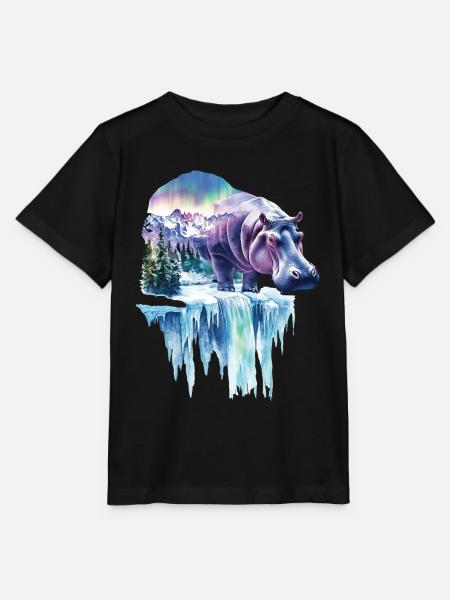 Nilpferd - Stanley/Stella Kinder T-Shirt MINI CREATOR  - Schwarz