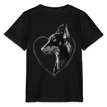 Dobermann - Stanley/Stella Kinder T-Shirt MINI CREATOR  - Schwarz - Vorne - Mikhail (115cm)
