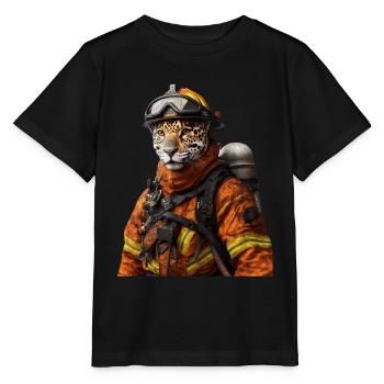 Jaguar - Stanley/Stella Kinder T-Shirt MINI CREATOR  - Schwarz - Vorne - Mikhail (115cm)