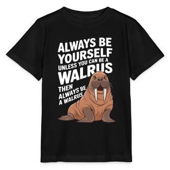 Walross - Stanley/Stella Kinder T-Shirt MINI CREATOR  - Schwarz - Vorne - Mikhail (115cm)