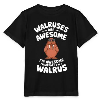 Walross - Stanley/Stella Kinder T-Shirt MINI CREATOR  - Schwarz - Vorne - Mikhail (115cm)