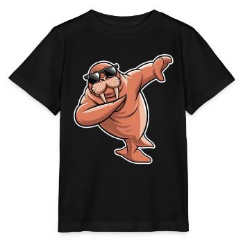 Walross - Stanley/Stella Kinder T-Shirt MINI CREATOR  - Schwarz - Vorne - Mikhail (115cm)
