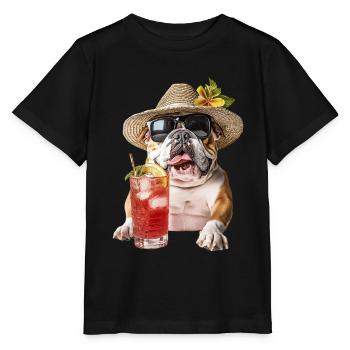 Bulldogge - Stanley/Stella Kinder T-Shirt MINI CREATOR  - Schwarz - Vorne - Mikhail (115cm)