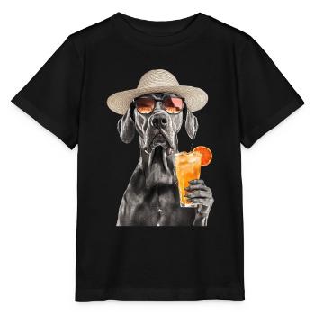 Deutsche Dogge - Stanley/Stella Kinder T-Shirt MINI CREATOR  - Schwarz - Vorne - Mikhail (115cm)