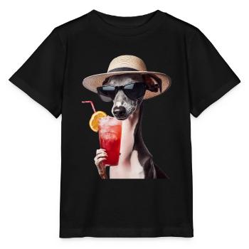 Windhund - Stanley/Stella Kinder T-Shirt MINI CREATOR  - Schwarz - Vorne - Mikhail (115cm)