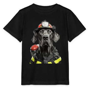 Deutsche Dogge - Stanley/Stella Kinder T-Shirt MINI CREATOR  - Schwarz - Vorne - Mikhail (115cm)