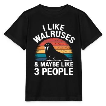 Walross - Stanley/Stella Kinder T-Shirt MINI CREATOR  - Schwarz - Vorne - Mikhail (115cm)