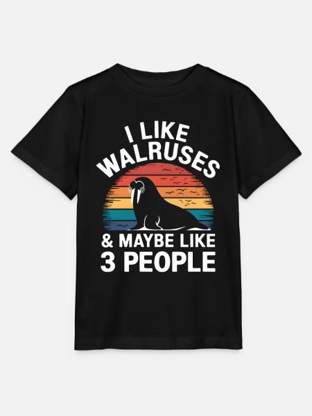 Walross - Stanley/Stella Kinder T-Shirt MINI CREATOR  - Schwarz