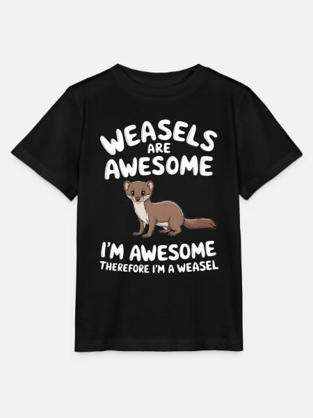 Wiesel - Stanley/Stella Kinder T-Shirt MINI CREATOR  - Schwarz