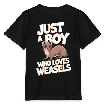 Wiesel - Stanley/Stella Kinder T-Shirt MINI CREATOR  - Schwarz - Vorne - Mikhail (115cm)