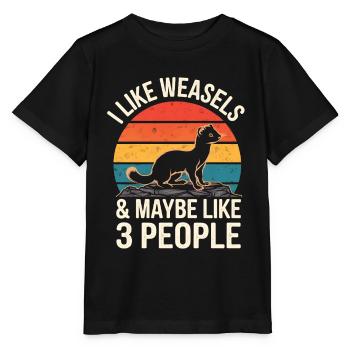 Wiesel - Stanley/Stella Kinder T-Shirt MINI CREATOR  - Schwarz - Vorne - Mikhail (115cm)