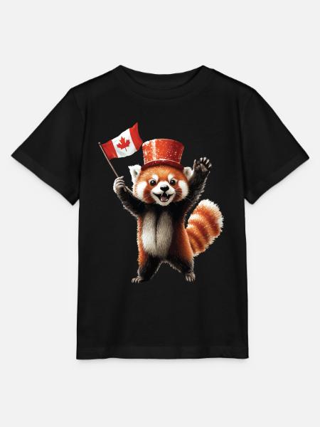 Roter Panda - Stanley/Stella Kinder T-Shirt MINI CREATOR - Schwarz