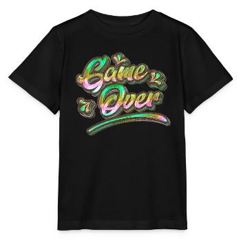 Game Over Graffiti - Stanley/Stella Kinder T-Shirt MINI CREATOR  - Schwarz - Vorne - Mikhail (115cm)