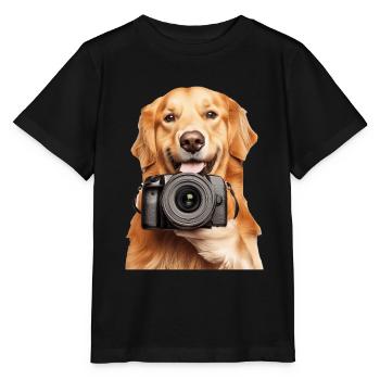 Golden Retriever - Stanley/Stella Kinder T-Shirt MINI CREATOR  - Schwarz - Vorne - Mikhail (115cm)