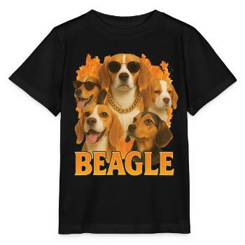 Beagle - Stanley/Stella Kinder T-Shirt MINI CREATOR  - Schwarz - Vorne - Mikhail (115cm)