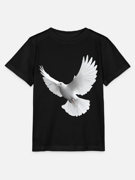 Weiße Taube - Stanley/Stella Kinder T-Shirt MINI CREATOR  - Schwarz