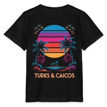 Turks- und Caicosinseln - Stanley/Stella Kinder T-Shirt MINI CREATOR  - Schwarz - Vorne - Mikhail (115cm)