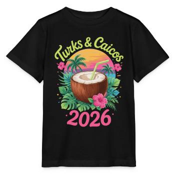 Turks- und Caicosinseln - Stanley/Stella Kinder T-Shirt MINI CREATOR  - Schwarz - Vorne - Mikhail (115cm)