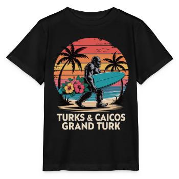 Turks- und Caicosinseln - Stanley/Stella Kinder T-Shirt MINI CREATOR  - Schwarz - Vorne - Mikhail (115cm)