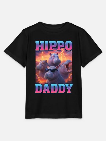 Nilpferd-Papa - Stanley/Stella Kinder T-Shirt MINI CREATOR - Schwarz