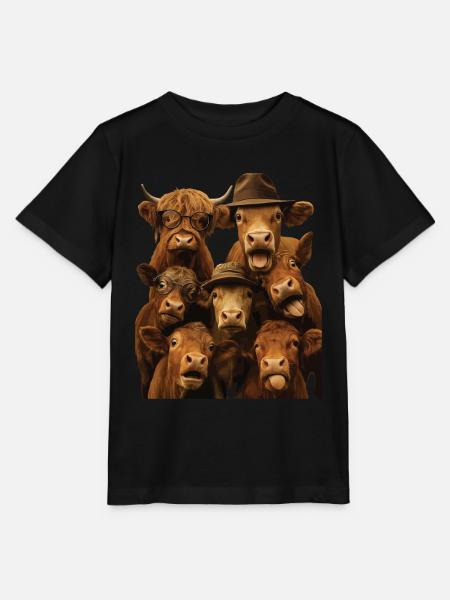 Kuh - Stanley/Stella Kinder T-Shirt MINI CREATOR  - Schwarz