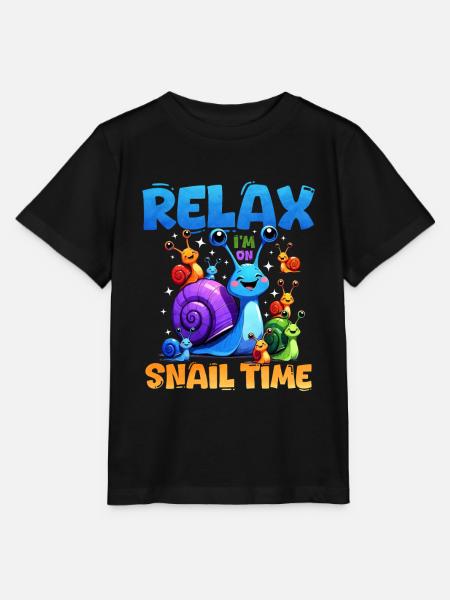Schnecke - Stanley/Stella Kinder T-Shirt MINI CREATOR - Schwarz