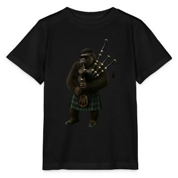Cornemuse Gorilla - T-shirt bio MINI CREATOR Stanley/Stella Enfant - noir - Devant - Mikhail (115cm)
