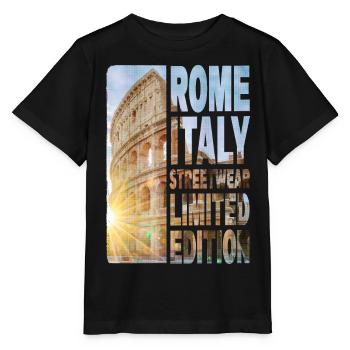 Rome Rome Italy City Skyline Home Love - Stanley/Stella MINI CREATOR Kids’ T-Shirt - black - Front - Mikhail (115cm)