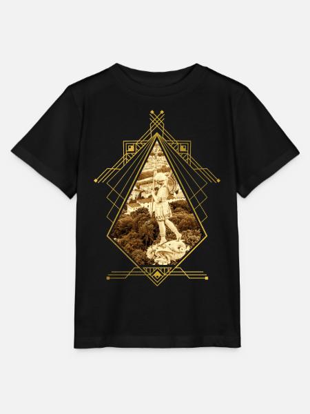 Lyon France Ville Skyline Or Accueil Amour - T-shirt bio MINI CREATOR Stanley/Stella Enfant - noir